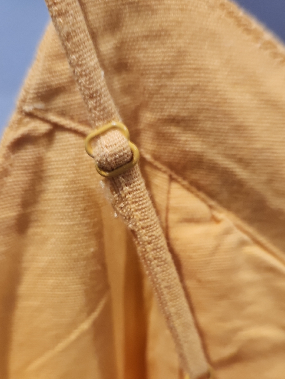 NWT American Eagle Outfitters Gold Linen Smocked Dress Sz L Tall - Picture 3 of 10